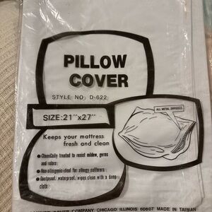 Vintage Laminet Pillow Covers D-622 21x27 Waterproof All-Metal Zipper Set of 2
